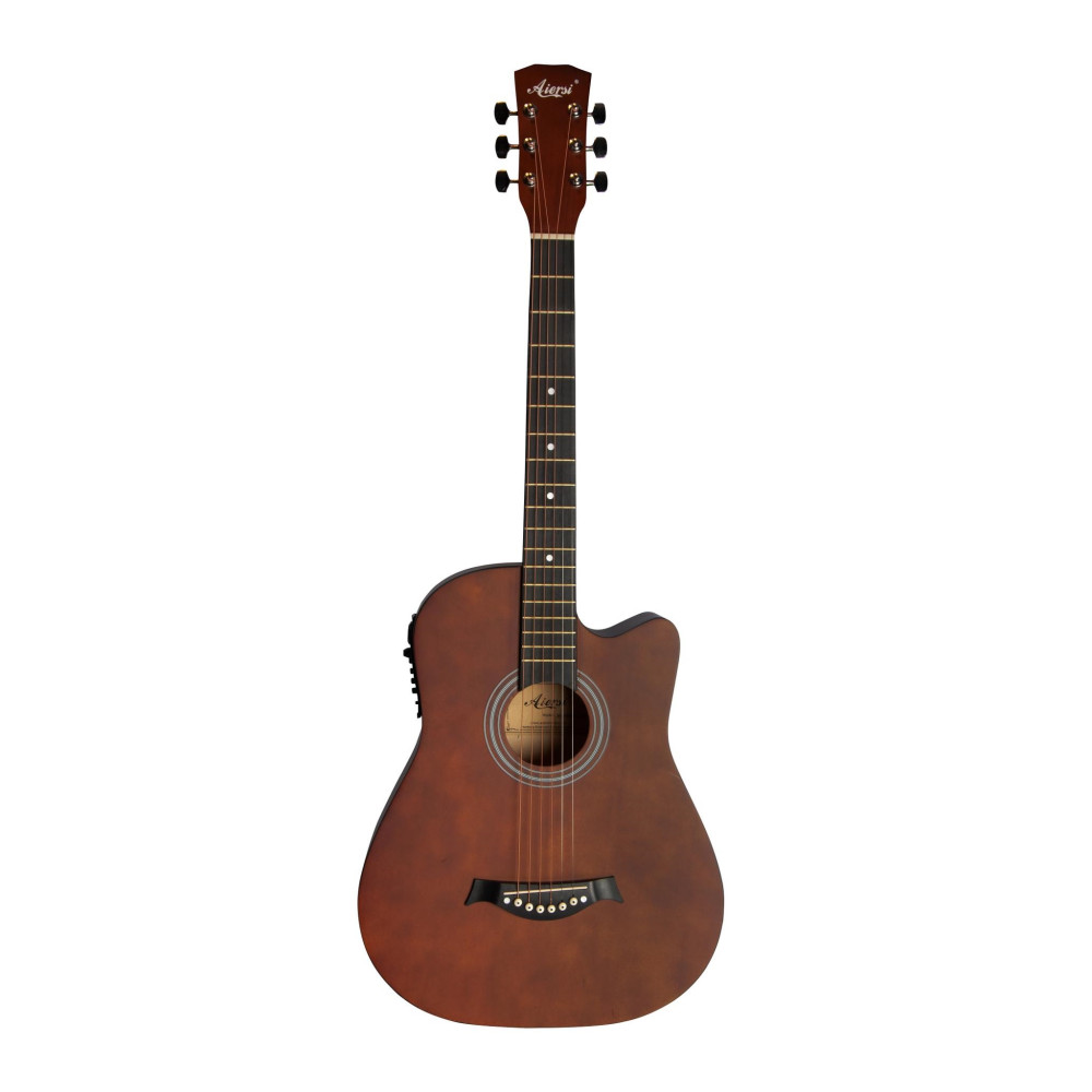 Elektrinės akustinės gitaros rinkinys Aiersi SG040 CE 38'' ruda-Styginiai-Muzikos instrumentai