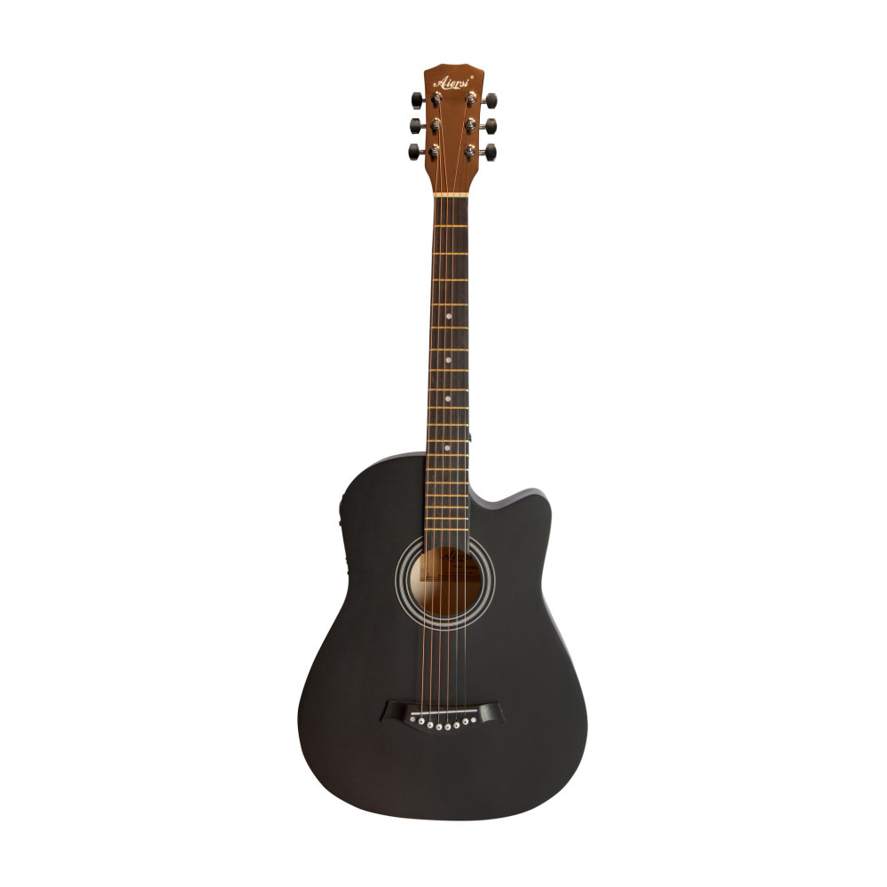 Elektrinės akustinės gitaros rinkinys Aiersi SG040 CE 38'' juoda-Styginiai-Muzikos