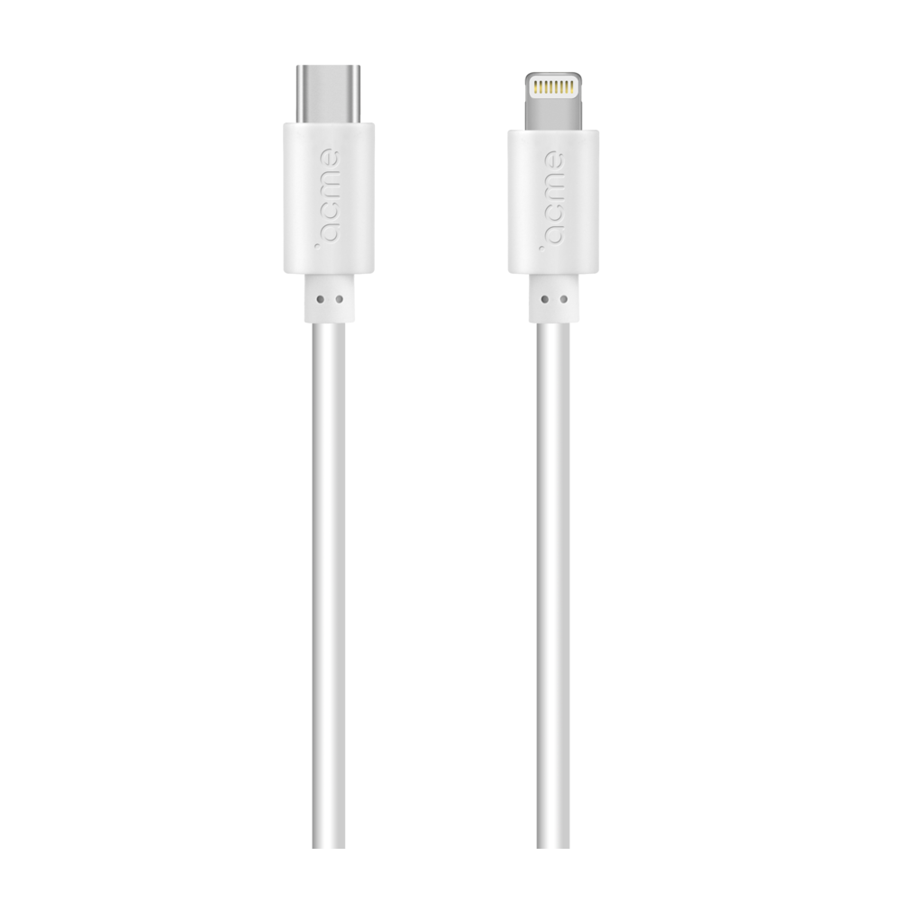 Kabelis Acme Cable CB1061W USB Type-C to Lightning, TPE, 1 m-Telefonų laidai ir