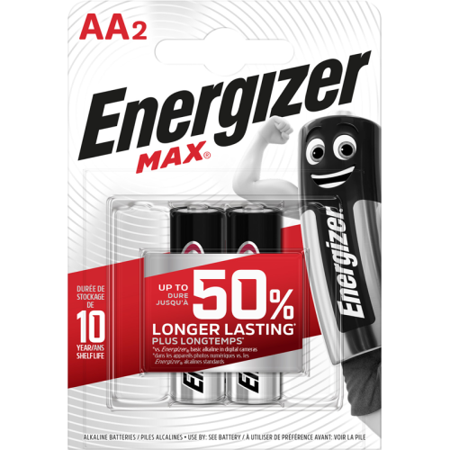 Elementai ENERGIZER Max LR6 AA BL2 šarm. Baterija-Elementai, baterijos-Smulki elektronika