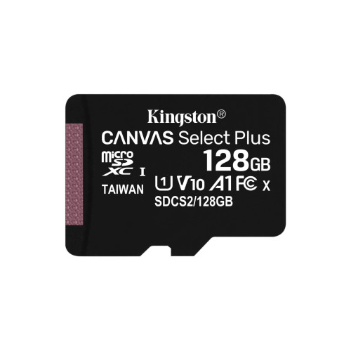 Atminties kortelė Kingston 128GB microSDXC Canvas Select Plus 100R A1 C10 Sing-Atminties
