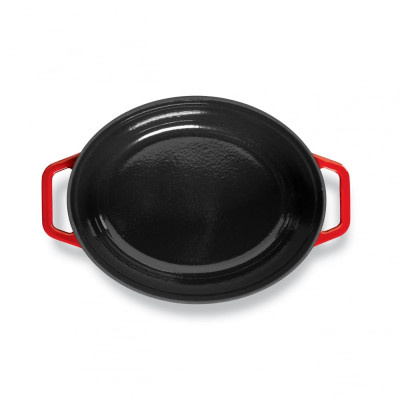 Puodas Grand Feu raudonas ovalus 5,6l-Puodai, keptuvės-Virtuvės reikmenys