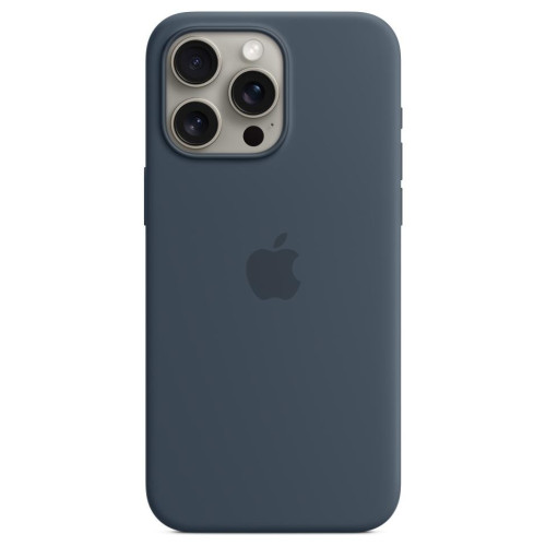 Dėklas iPhone 15 Pro Max Silicone Case with MagSafe - Storm Blue-Dėklai-Mobiliųjų telefonų