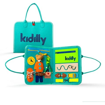 Ecost Kidilly Busy Board Montessori, tobulinantis motorinius įgūdžius Greitas lavinantis