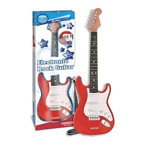 Ecost prekė po grąžinimo Bontempi raudona elektrinė gitara, įvairiaspalvė, 67 x 22 x 4,5 cm