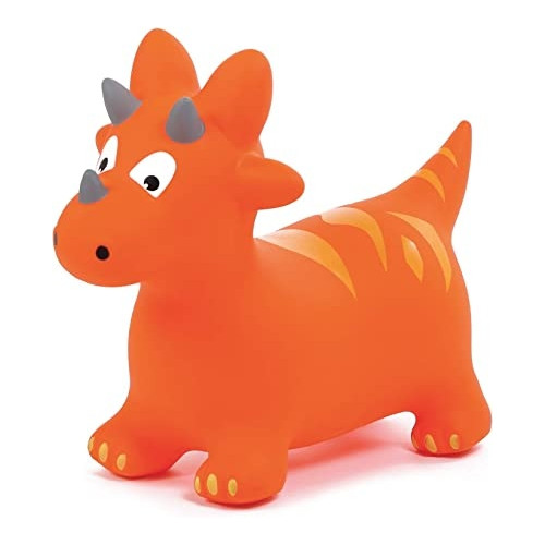 Ecost prekė po grąžinimo LUDI 90023 Dinosaur Springer kamuolys, oranžinis-Kiti žaislai-Žaislai