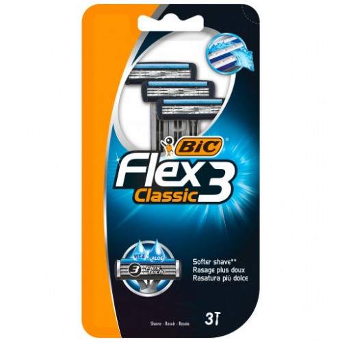 BIC Vienkartiniai skustuvai FLEX 3 CLASSIC (3vnt.)-Neoriginalios spausdintuvų