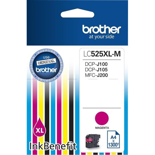 Brother LC-525XLM kasetė rašaliniams spausdintuvams, tinka DCP-J100/J105, MFC-J200, Magenta