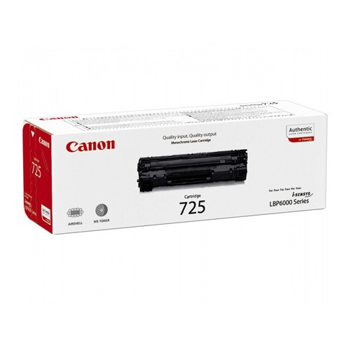 Canon CRG 725 (3484B002) juoda kasetė-Originalios kasetės Canon-Originalios spausdintuvų