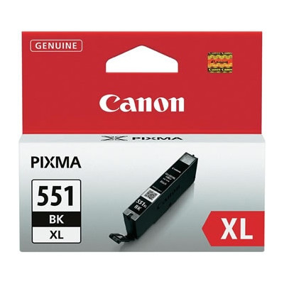 Canon CLI-551XL (6443B001), juoda kasetė-Originalios kasetės Canon-Originalios spausdintuvų