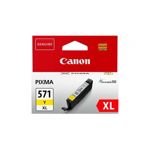 Canon CLI-571XLY (0334C001), geltona kasetė-Originalios kasetės Canon-Originalios spausdintuvų