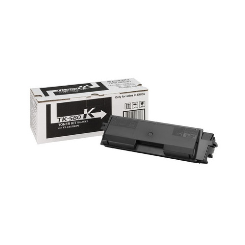Kyocera TK-580 (1T02KT0NL0), juoda kasetė-Originalios kasetės Kyocera-Originalios spausdintuvų