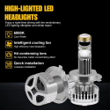 LED H4 lemputės su lęšiu Y9PROH4 18000lm 2vnt.-Lemputės 24V-Sunkvežimiams