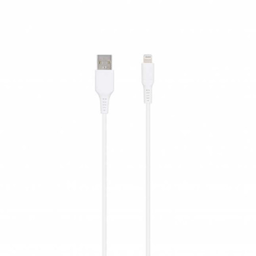 Kabelis SEEK TOTI USB A to Lightning, 1m PVC Data Cable 2A (nonMFI), White-Telefonų laidai ir