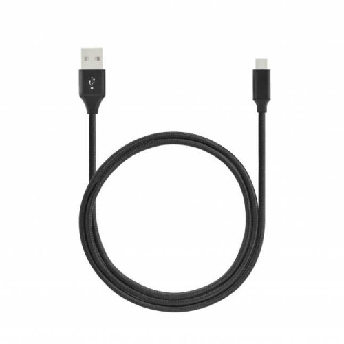 Kabelis SEEK TOTI USB A to Micro USB, 1m Braided cable 2A, Black-Telefonų laidai ir