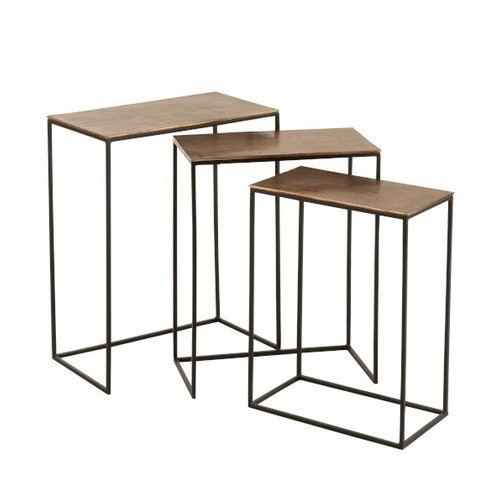 Staliukas trijų dalių stačiakampis bronzinis "Rust"-Stalai, kavos staliukai-Valgomojo baldai