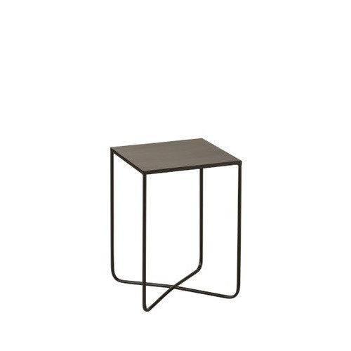 Staliukas juodas metalinis "Win"-Stalai, kavos staliukai-Valgomojo baldai