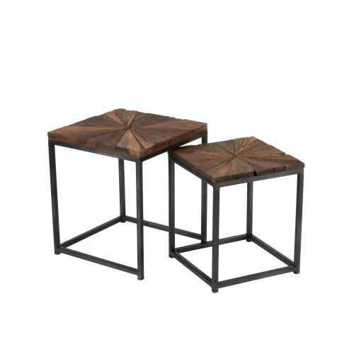 Dviejų dalių kavos staliukas "Shanil"-Stalai, kavos staliukai-Valgomojo baldai