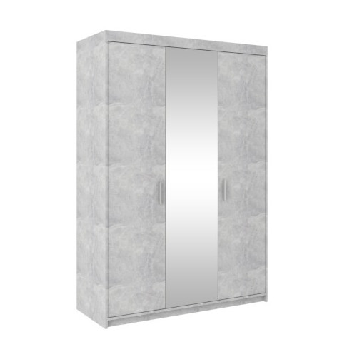 Spinta su varstomomis durimis ir veidrodžiu ELENA 3D betonas-Miegamojo baldai-Baldai