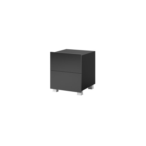 Naktinis staliukas CALABRIA CL11 juodas / juodas blizgus-Miegamojo baldai-Baldai