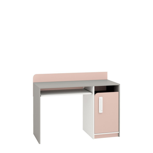 Rašomasis stalas AIQ AQ11 120 pilka platina / balta / pudros rožinė-Vaikų kambario