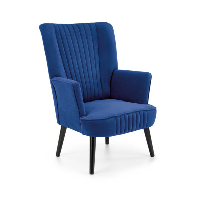 Fotelis DELGADO (mėlynas)-Foteliai-Svetainės baldai