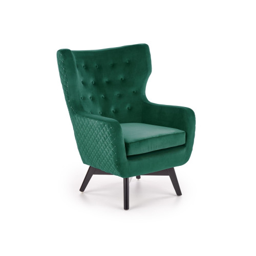 Fotelis MARVEL žalia / juoda-Foteliai-Svetainės baldai