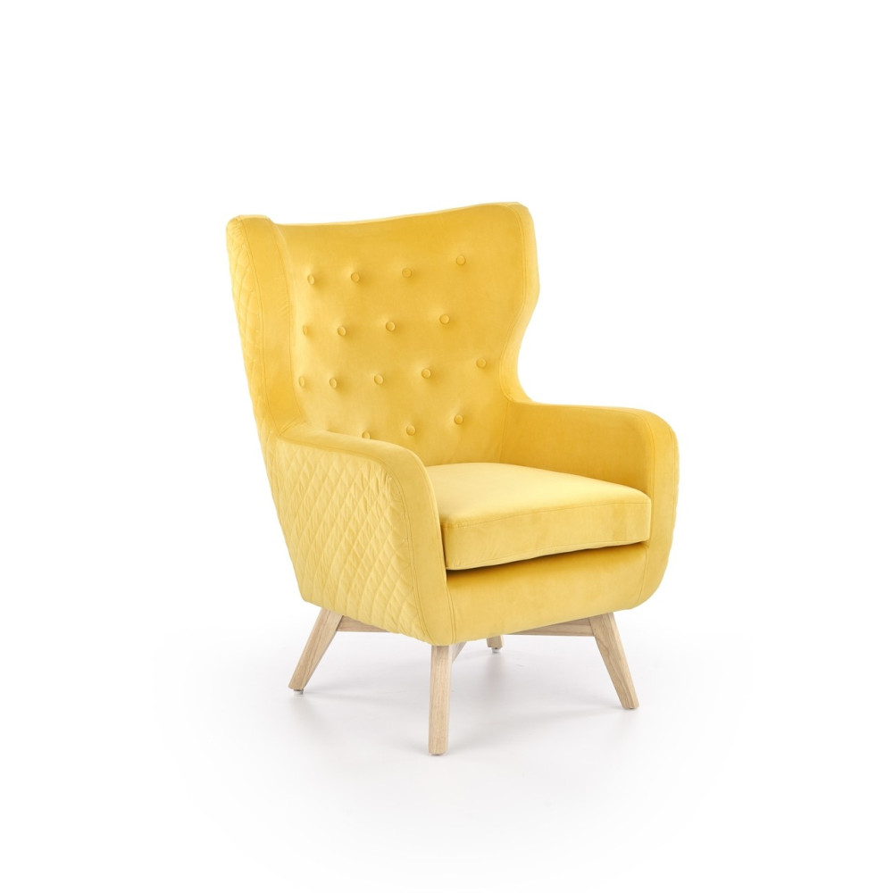 Fotelis MARVEL geltonas-Foteliai-Svetainės baldai