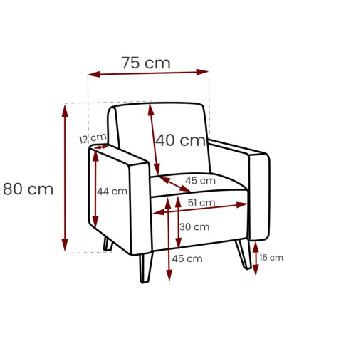 Fotelis MEMONE gomez 12 + lobox 05-Foteliai-Svetainės baldai