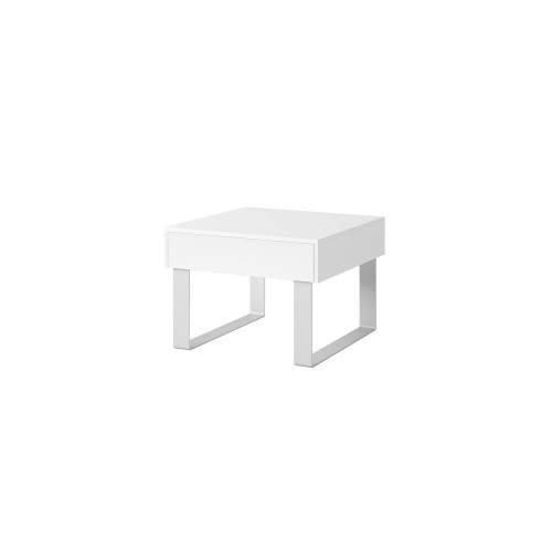 Mažas suoliukas CALABRIA CL13 baltas / blizgus baltas-Suoliukai-Svetainės baldai
