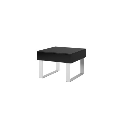 Mažas suoliukas CALABRIA CL13 juodas / juodas blizgus-Suoliukai-Svetainės baldai