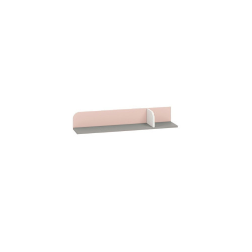 Sieninė lentyna AIQ AQ15 92 pilka platininė / balta / pudros rožinė-Spintos, lentynos-Biuro