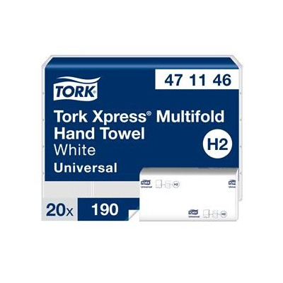 Lapelinis rankšluostinis popierius Tork Xpress Multifold Universal H2 2sl., 23,4 x 21,3 cm (20