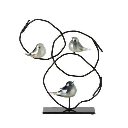 Paukšteliai ant stovelio "Rings With Birds"-Namų dekoracijos-Interjero detalės