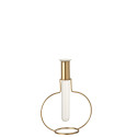 Vaza stiklinė su auksiniu laikikliu "Gold"-Vazos, vazonai-Interjero detalės