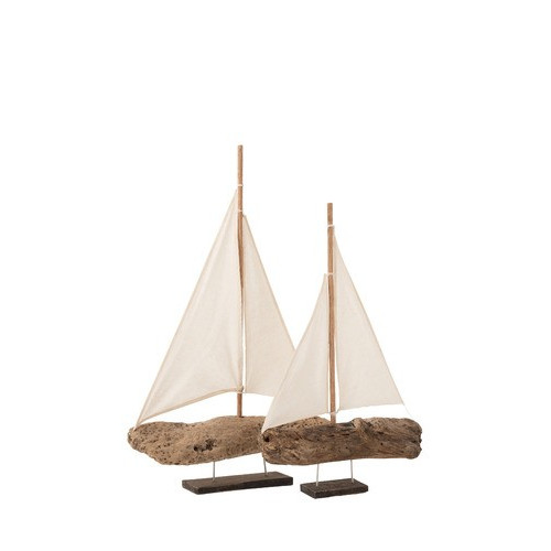 Statulėlė laivas medinis L-Namų dekoracijos-Interjero detalės