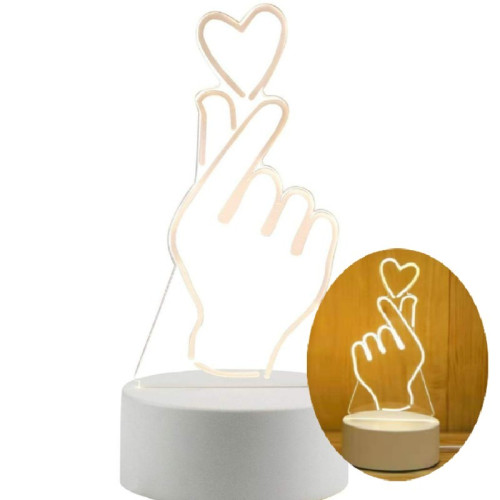 3D Lempa "Širdelė"-Šviestuvai-Šviestuvai, lemputės, ilgikliai