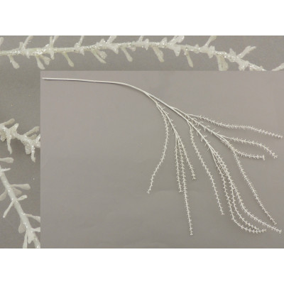 Šakelė dekoratyvinė balta blizgi "Snow"-Papuošimai-Interjero detalės