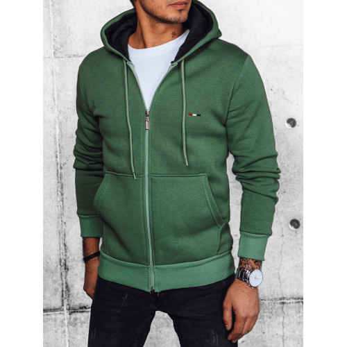 Vyriškas žalias džemperis Omant-Džemperiai su gobtuvu-Vyriški džemperiai| Džemperiai