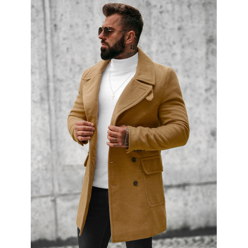 Išpardavimas Vyriškas stilingas rudas rudas rudas paltas Nova-Striukės-Akcija