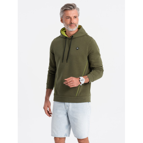 Žalias vyriškas džemperis Runo-Džemperiai su gobtuvu-Vyriški džemperiai| Džemperiai