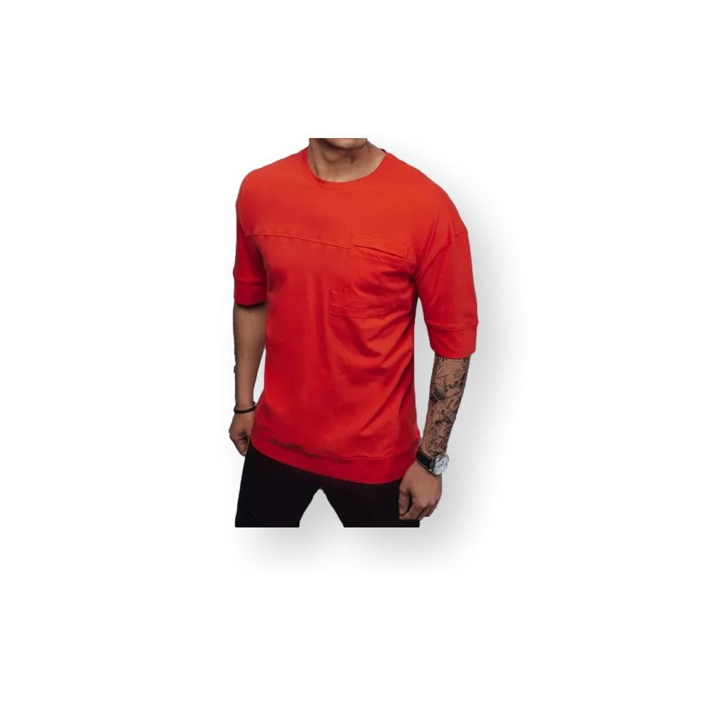 Vyriški raudoni marškinėliai Solo-Vienspalviai marškinėliai-Marškinėliai