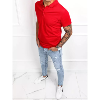 Vyriški raudoni polo marškinėliai Palom-POLO marškinėliai-Marškinėliai