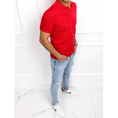 Vyriški raudoni polo marškinėliai Palom-POLO marškinėliai-Marškinėliai