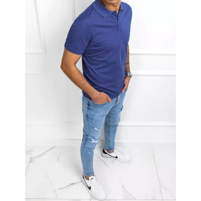 Vyriški mėlyni polo marškinėliai Palom-POLO marškinėliai-Marškinėliai