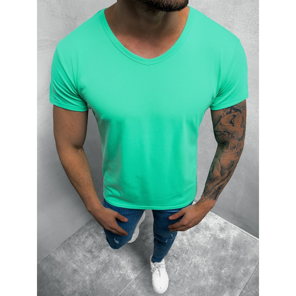 Vyriški mėtinės spalvos marškinėliai Dimel-Vienspalviai marškinėliai-Marškinėliai