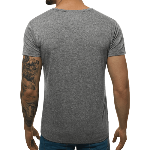 Vyriški tamsiai pilkos spalvos marškinėliai Dimel-Vienspalviai marškinėliai-Marškinėliai