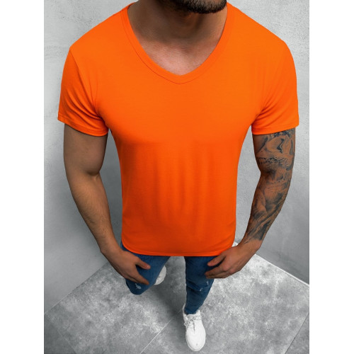 Vyriški oranžinės spalvos marškinėliai Dimel-Vienspalviai marškinėliai-Marškinėliai
