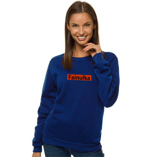 Moteriškas tamsiai mėlynas džemperis Fainulka-Vyriški džemperiai su spauda-Užrašai vyrams