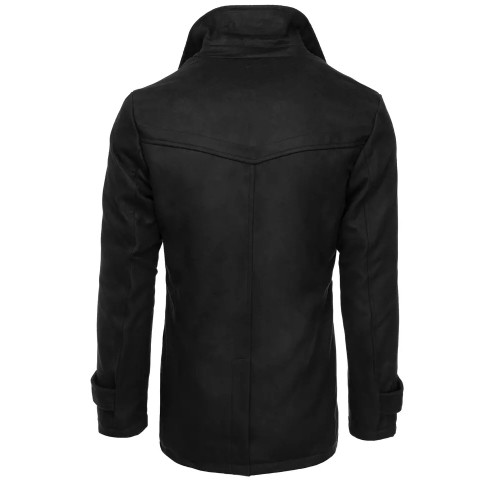 Juodos spalvos vyriškas paltas Toni-Paltai-Vyriškos Striukės ir Paltai
